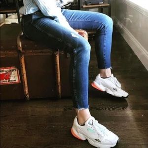 adidas falcon white outfit